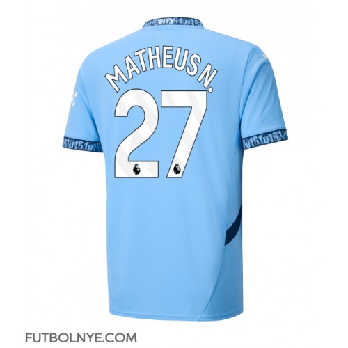 Camiseta Manchester City Matheus Nunes #27 Primera Equipación 2024-25 manga corta